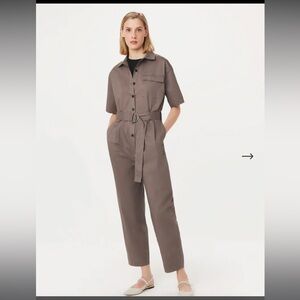 The Parachute Jumpsuit in Pink Clay sz L BNWT